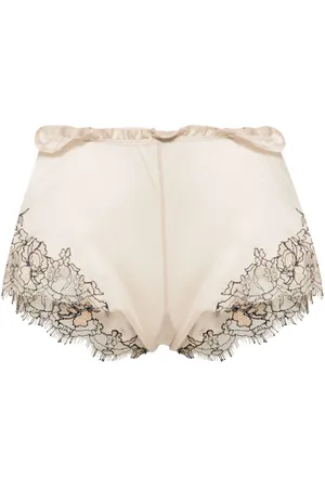CARINE GILSON Lace-trim silk pyjama shorts