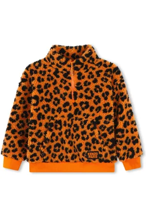 Kenzo Leopard print faux-shearling sweatshirt