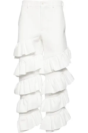 Comme des Garçons Ruffled crop trousers