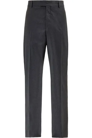 Salvatore Ferragamo Mélange-effect trousers