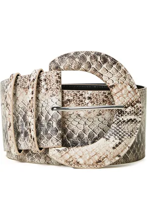 Twin-Set Snake-print high-waisted belt