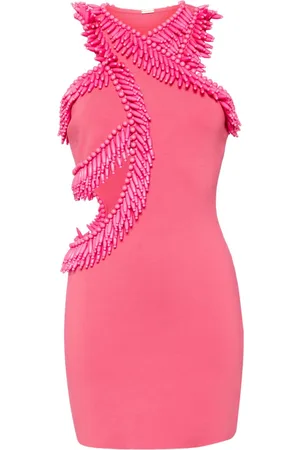 Cult Gaia Bead-embellished cut-out dress