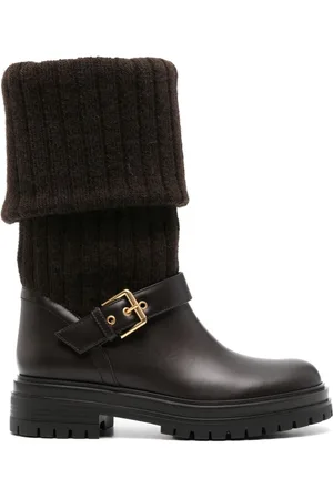 Gianvito Rossi Leather biker boots