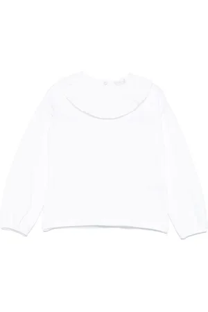 MISS GRANT Pleated-collar blouse