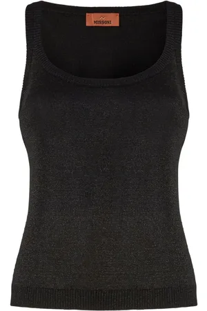 Missoni Metallic-threading scoop-neck tank top