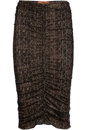 Missoni Zigzag gathered tulle midi skirt