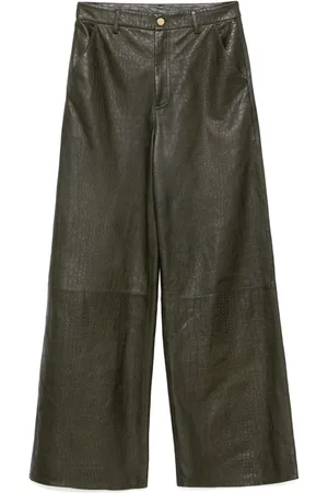 Cynthia Rowley Embossed wide-leg trousers