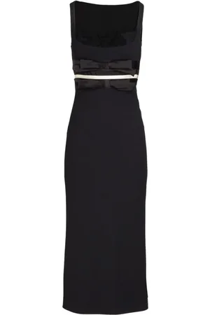 Giambattista Valli Bow-detail crepe midi dress