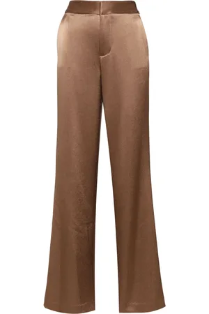 ALICE+OLIVIA Calvin satin-finish trousers