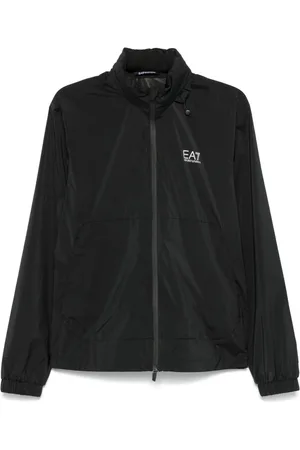 EA7 Logo-print bomber jacket