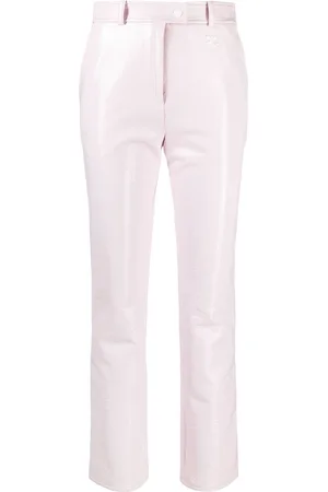 Courrèges Slim-cut vinyl trousers