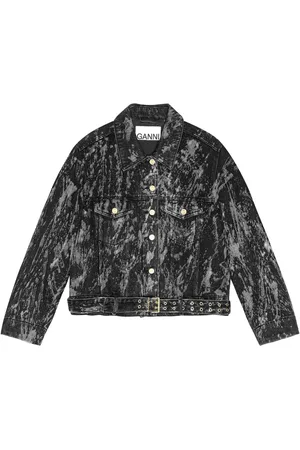 Ganni Belted denim jacket