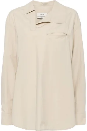 SYSTEM Asymmetric neck blouse