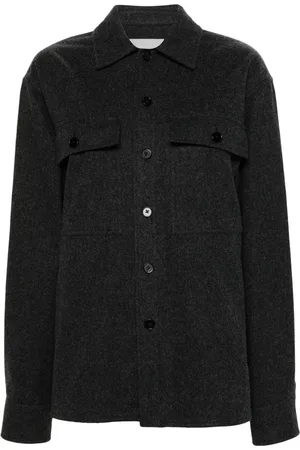 Jil Sander + mélange flannel overshirt