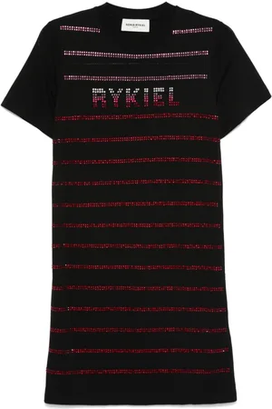 Sonia by Sonia Rykiel Short-sleeved rhinestone mini dress