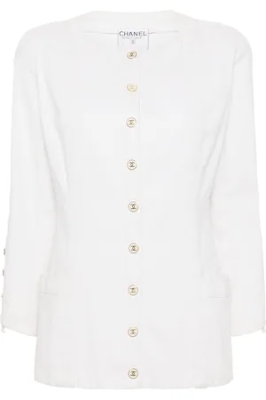 CHANEL 1990s CC-button jacket
