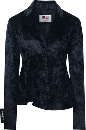 PORTS 1961 Ice Floral velvet-effect blazer
