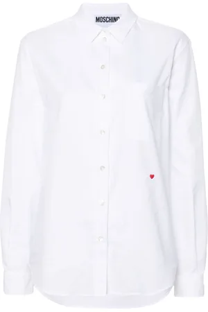 Moschino Heart-embroidered shirt