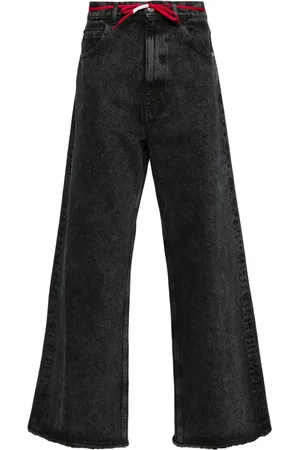 Marni Marble-dyed wide-leg jeans