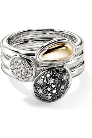 John Hardy 14kt yellow gold Pebble diamond ring
