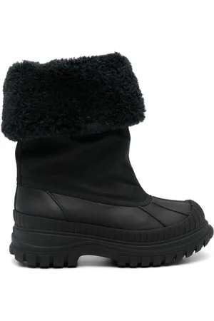 Ganni Faux-shearling-trim boots