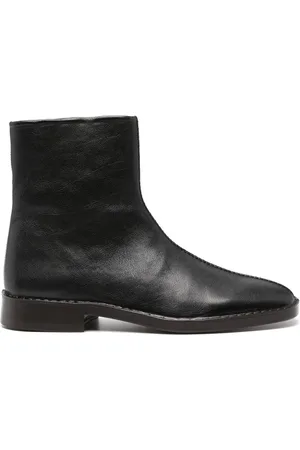 LEMAIRE Piped leather ankle boots
