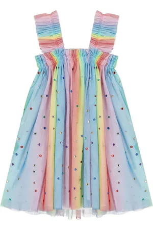 Stella McCartney Rainbow embellished tulle dress