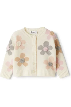 Il gufo Floral appliqué cardigan