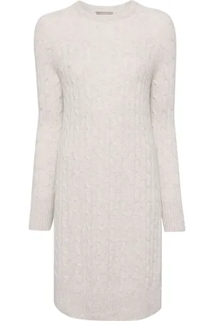 N.PEAL Bella cable-knit dress