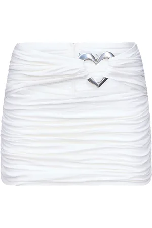 AREA Cut-out ruched miniskirt