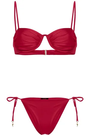 Noire Swimwear Monowire ruched bikini set