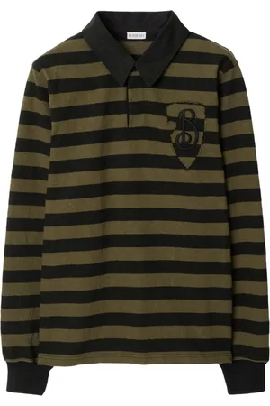 Burberry Striped cotton polo shirt