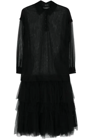 Simone Rocha Tulle-netting flared dress
