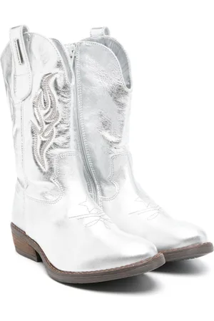 MONNALISA 45mm metallic western-style boots