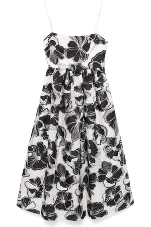STINE GOYA Anemone-jacquard voluminous midi dress
