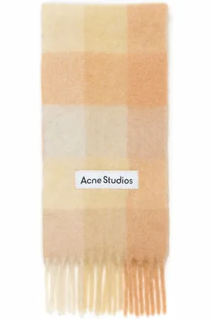 Acne Studios Logo-appliqué checked scarf