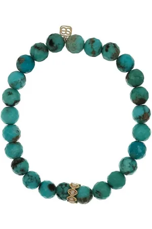 Sydney Evan 14kt yellow Eye turquoise bracelet