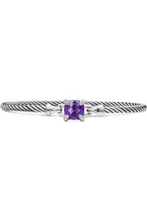 David Yurman Sterling Chatelaine diamond and amethyst bracelet (3mm)