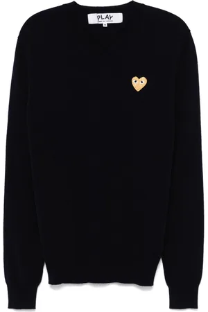 Comme des Garçons Heart-patch sweater
