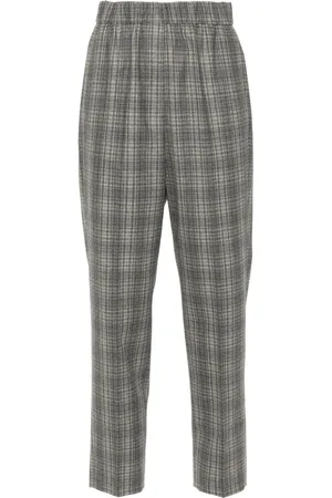 PESERICO SIGN Tartan check pattern trousers