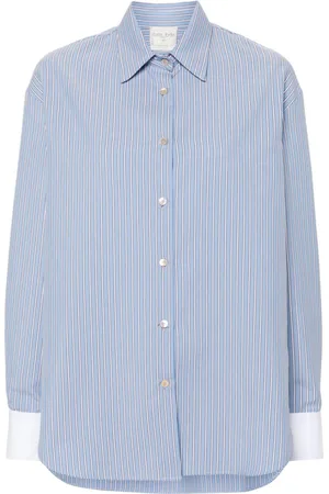 FORTE FORTE Contrasting-cuffs striped shirt