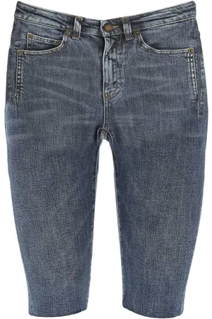 Saint Laurent Knee-length denim shorts