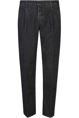 Incotex Logo-patch tapered jeans