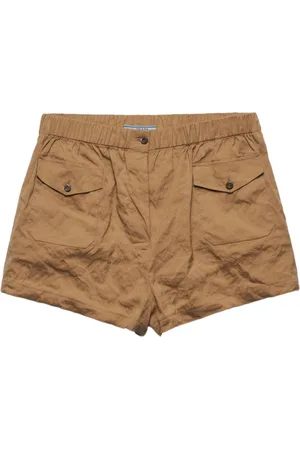Prada Antiqued poplin shorts