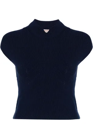 Twin-Set Logo plaque knitted top