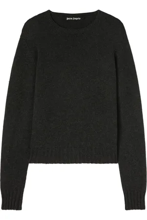 Palm Angels Curved-logo wool sweater