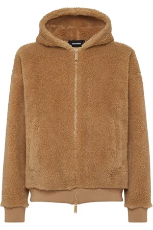Dsquared2 Logo-embroidered sherpa hooded jacket