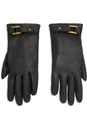 Ami Buckled leather gloves