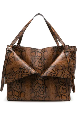 COPERNI Snakeskin-print belt cabas tote bag