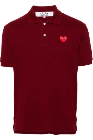 Comme des Garçons Heart-patch cotton polo shirt